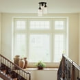 thumbnail image 2 of Globe Electric 3-Light Seeded Glass Oil-Rubbed Bronze Indoor Semi-Flush Mount Ceiling Light, 2 of 8