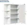 thumbnail image 2 of Patiojoy Armoire de Rangement Murale avec Miroir, Miroir de Salle de Bain Blanc, 2 of 10