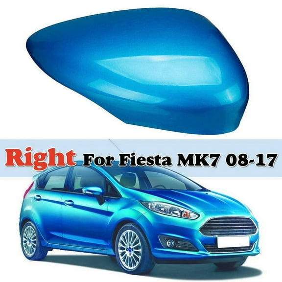Right Wing Door Rearview Mirror Cover for Fiesta MK7 2008 2009 2010 2011 2012 2013 2014 2015 2016 2017 Blue