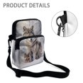 thumbnail image 5 of FUIALDOLG Snowy Winter Wolves Crossbody Bags, Stretch Polyester Portable Leakproof Messenger Bag for Outdoor Travel, 5 of 7