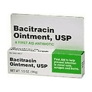 Bacitracin Ointment USP A First Aid Antibiotic Medicine  0.5 oz, Pack of 4