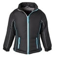 thumbnail image 6 of Coats for Girls Fleece Lined Hooded Colorblock Winter Puffer Jacket - Black (7), 6 of 8