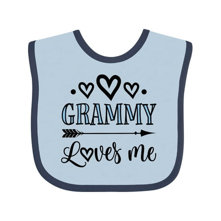

Inktastic My Grammy Loves Me Grandchild Gift Baby Girl Bib