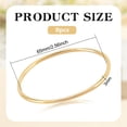 thumbnail image 2 of 8Pcs Real 18K Gold Plated 304 Stainless Steel Wrap Bangle 2-1/2 inch Thin Round Bangle Bracelet for Gift Stackable Wearing, 2 of 6