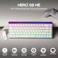 thumbnail image 3 of Teclado magnético para juegos EPOMAKER Aula Hero 68 HE Blanco, 3 of 6