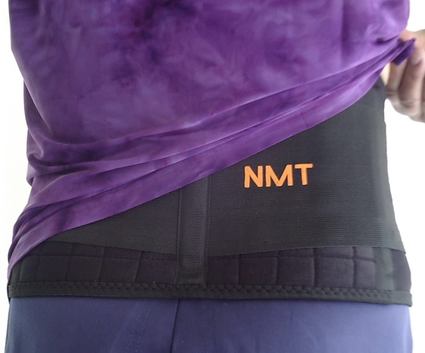 Back Brace by NMT Lumbar Support Black Belt Posture Corrector
