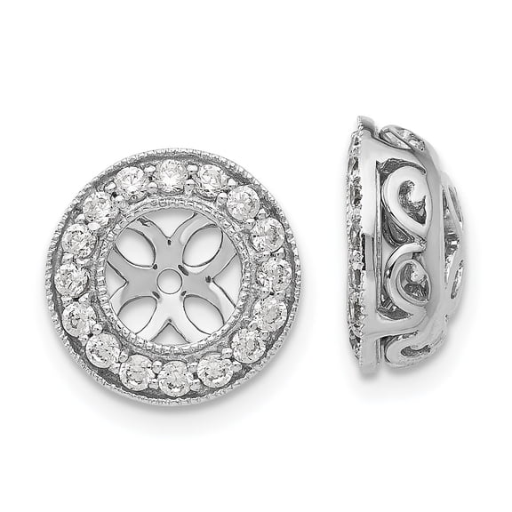 Versil 14K White Gold True Origin Lab Grown Diamond Earring Jackets by