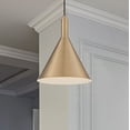 thumbnail image 2 of 60/7118-Nuvo Lighting-Lightcap-1 Light Large Pendant in Mid-Century Modern Style-12 Inches Wide by 14.5 Inches High-Burnished Brass Finish, 2 of 8
