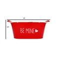 thumbnail image 2 of Be Mine Red Oval Bucket with Handle Sentiment Plastic Buckets Handles Gifts Gift Baskets Storage Organizer Containers Party Favor Valentine’s Day Holiday Themed Plastic Buckets Decorations, 2 of 2