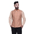 thumbnail image 1 of Atasi Printed Wedding Jackets For Men Nehru Jacket Waist Coat For Wedding & Festive Season-Large, 1 of 3