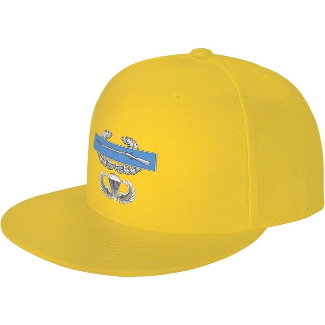 Combat Infantry Badge (CIB) Jump Wings Unisex Flat Brim Visor hat Adjustable Baseball Cap
