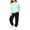 122Mint Green525, variant on XAOFW Toddler Girl Outfits Long Sleeve Solid Color Sweatshirt Jogger Pants Little Girls Fall Winter Cozy Clothes Sets 2-3 Years