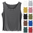 thumbnail image 3 of DuoJiaJ Women's Scoop Neck Sleeveless Knit Ribbed Fitted Casual Crop Tank Top Women’s Athletic Tank Tops, 3 of 4