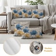 thumbnail image 6 of Blue Yellow Tulips Outdoor Waterproof Pillow Covers, Retro Farmhouse Flower Barn Doors Wooden Decorative Square Throw Pillowcase Sofa Cushion Sham for Patio/Couch/Chair, 24"x24" 2 Pack, 6 of 8