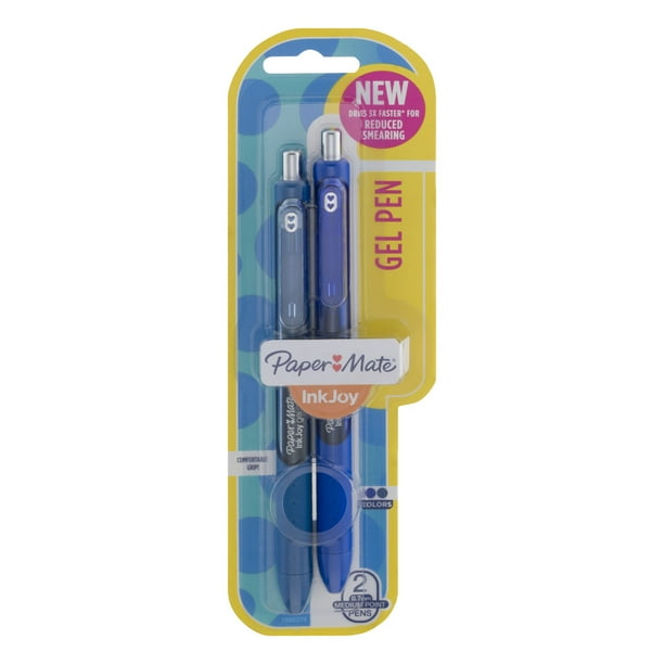 PaperMate Ink Joy Gel Pen Medium Point Blue 2 Count
