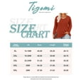 thumbnail image 3 of CASSIE LIZ Plus Size Tops for Women Solid Brown Long Sleeve Shirts Round Neck Casual Tunics Solid Striped Blouse Fall Winter Spring Pullover 2XL, 3 of 3
