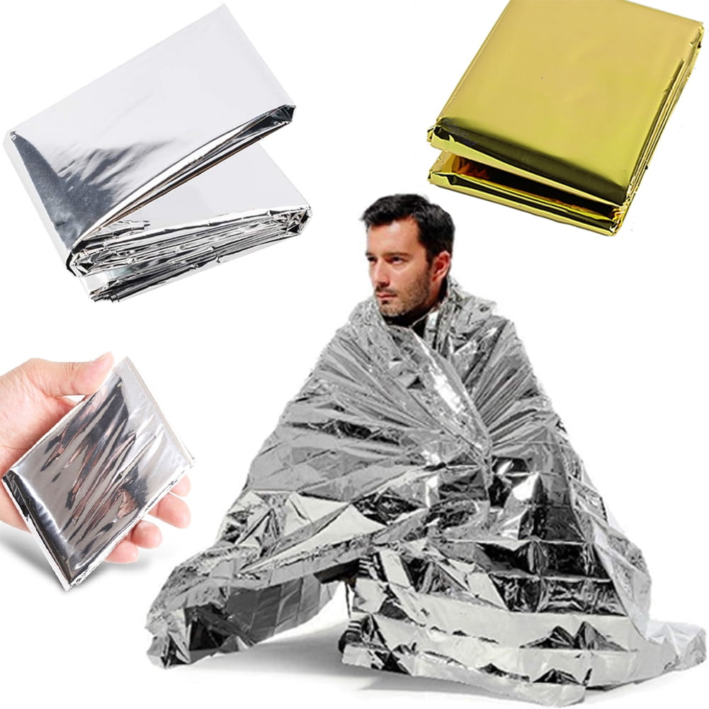 Cheers.US Emergency Thermal Blankets Survival Gear for Adults u0026 Kids  Blankets Reflective Material Conserves Heat Bug Out Bags First Aid Kits Car  Emergency Kit - Walmart.com