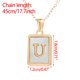 thumbnail image 3 of Collar para mujer, joyería para mujer, collar de acero inoxidable con letras para mujer, oro, titanio 26, collar con colgante inglés., 3 of 4