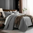 thumbnail image 2 of Wonderful Bedding Solid Washed Cotton 3-Piece Quilt Set, 2 of 6