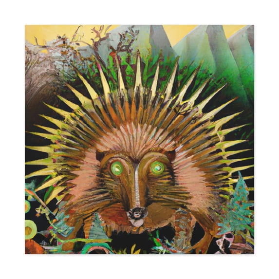 Porcupine in Rococo - Canvas