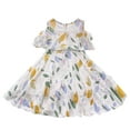 thumbnail image 4 of LOVZFMLL Toddler Kids Print Short Sleeve Stretchy Dress A Line Dress, 4 of 8