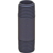 GENOVA P-12-6 Pipe Nipple, 1/2 in, NPT, PVC, Gray, SCH 80 Schedule, 6 in L