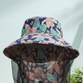 thumbnail image 4 of Hsqqdc Blue Mosquito Head Net Hat Mesh Face Mask Insect Proof Sun Shading Bucket Cap, 4 of 7