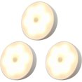 thumbnail image 1 of Motion Sensor Light Indoor, Night Light, Intelligent Sensor, LED, Stick Anywhere, Rechargeable, Suitable for Closets, Stairs, Corridors, Bedrooms, Kitchens and Other Places(3 Pack), 1 of 5