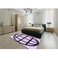 thumbnail image 5 of Ahgly Company Machine Washable Indoor Square Transitional Purple Jam Purple Area Rugs, 6' Square, 5 of 7