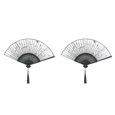 

FRCOLOR Hand Fans Folding Chinese Fan Held Fandance Fabric Retro Men Kongfu Wedding Holding Flower Handheld Floral