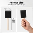 thumbnail image 5 of 5 Wood-Handle Sponge Paint Brushes, 2 Inch Foam Brushes for Detailed Painting, Dyeing, Large Area Coverage and DIY Craft Projects, Black, 5 of 5
