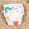 thumbnail image 2 of Xfvqtps Infant Toddler Unisex Training Underwear Potty Pee Training Panties Breathable Cotton Soft Rabbit Print Bloomer Diaper Covers for 3-24 Months Green, 2 of 4