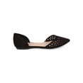 thumbnail image 2 of Breckelles EE43 Women Suede Pointy Toe D'orsay Hollow Out Slip On Flat, 2 of 6