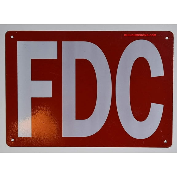 2 (Two) PCS FDC Sign (Aluminium, Reflective, RED,7X10) (ref-2201)