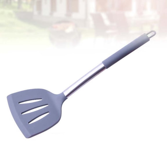 NICERIO 1Pc Grey Silicone Cooking ula with Hanging Hole for Home Use Nonstick Kitchen Utensils