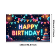 thumbnail image 4 of Neon Light Banner Colorful Flag Birthday Party Cake Decoration for Kids Celebration Indoor Event, 4 of 9