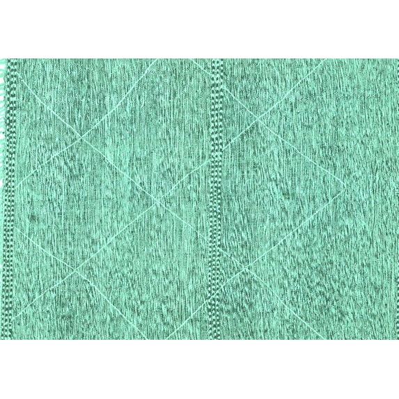 Ahgly Company Indoor Rectangle Abstract Turquoise Blue Modern Area Rugs, 8' x 12'