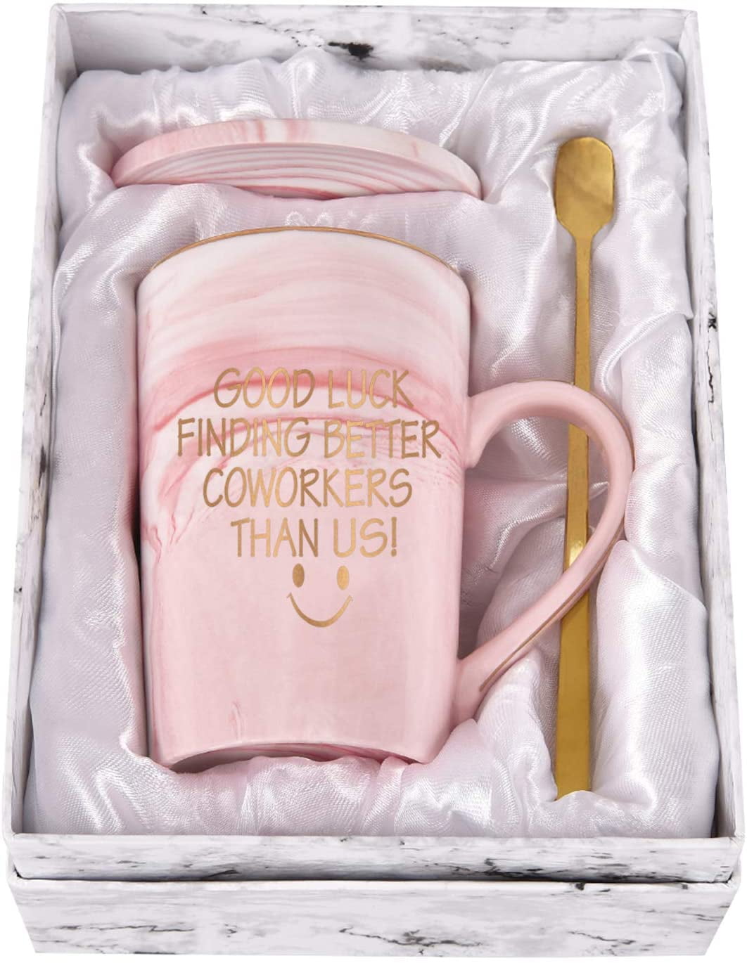 Friend Female 14 oz Pink Coffee Marble Mug Boss Female Boss Lady Birthday Gifts for Women Gifts 