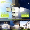 thumbnail image 2 of Luces solares daphino 3000LM para exteriores con sensor de movimiento, 2 unidades, 2 of 8