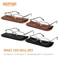 thumbnail image 4 of EFE Reading Glasses 4 Pack - Comfort Readers for Men, Anti-Eyestrain Eyeglasses, 4 of 6