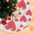 thumbnail image 5 of GZHJMY Valentine's Day Tree Skirt Home Decoration Large Round Hearts Christmas Tree Skirt for Holiday Party Home Christmas Day Ornaments, 47.2", 5 of 6