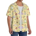 thumbnail image 2 of Sikiie Frog Bee Men's Cuban Shirt, Hawaiian Shirts, Business Casual Button Down Shirts, Short Sleeve Shirt-Small, 2 of 5