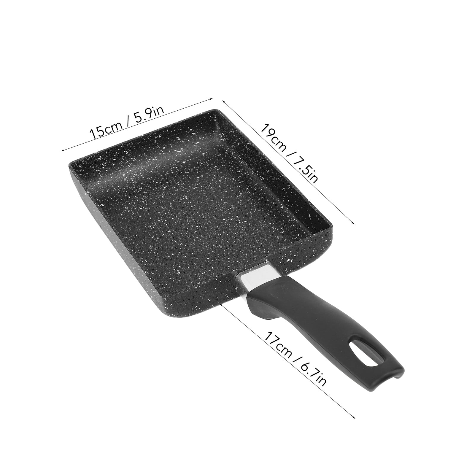 Large Rectangular Non-Stick Frying Pan - 15x19cm Egg Roll & Pancake Skillet