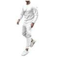 thumbnail image 2 of jsaierl Men's Tracksuit Long Sleeve Round Neck Sweatshirts Tops Pants Set Two Piece Sweatsuits Outfits Sports Suit, 2 of 3