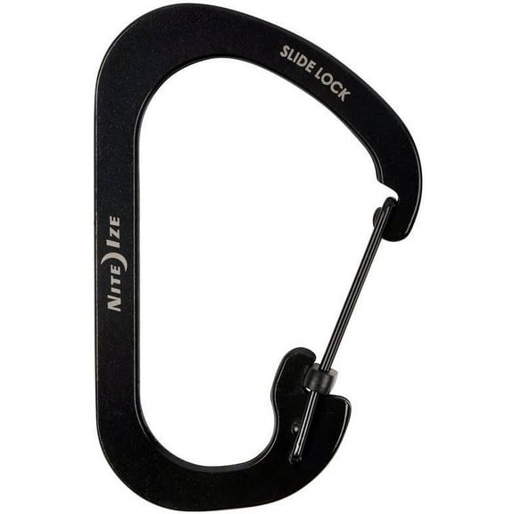 Nite Ize Slidelock Carabiner Stainless Steel, Size #6, Black