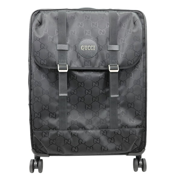 Pre-Owned Gucci Off The Grid Monogram Econyl Nylon Trolley Bag Black 674231
