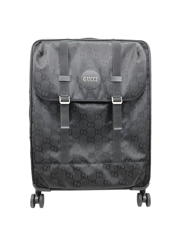 Pre-Owned Gucci Off The Grid Monogram Econyl Nylon Trolley Bag Black 674231