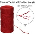 thumbnail image 4 of Jute Twine, 328 Feet x 2 Rolls 2mm Red Green Jute String Rope for Valentines Gift Wrapping, Door Decoration, Bundling, Gardening, DIY Crafts, 4 of 8