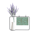 thumbnail image 1 of Line Drawing Blue Fishes s Artificial Lavender Flower Vase Bottle Card, 1 of 2