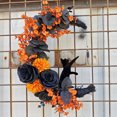 thumbnail image 3 of Decoración de guirnalda gótica iluminada Decoración colgante de puerta de Halloween para interior y exterior Hugtrwg Para estrenar, 3 of 9